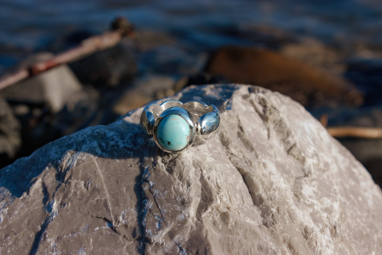Size 9.5 Lone Mountain Turquoise Cloud Ring