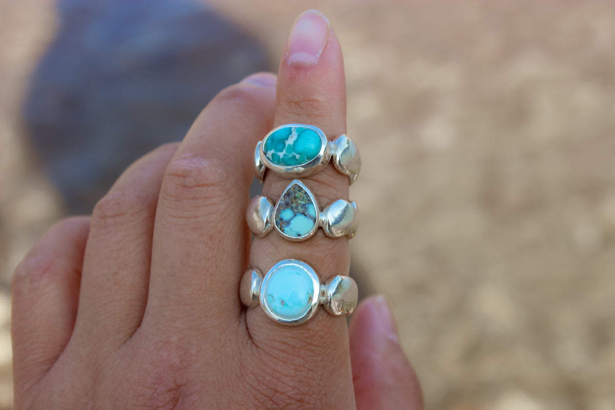Size 9.5 Lone Mountain Turquoise Cloud Ring