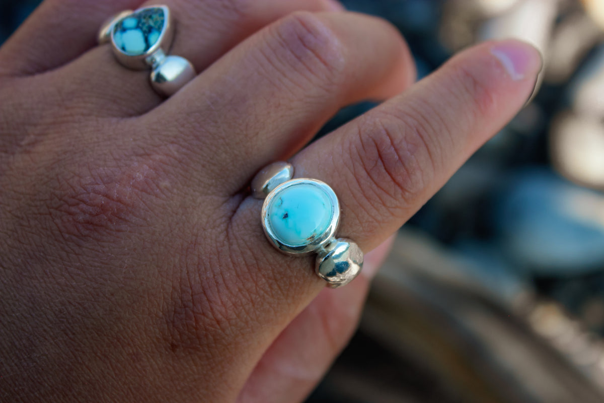 Size 9.5 Lone Mountain Turquoise Cloud Ring