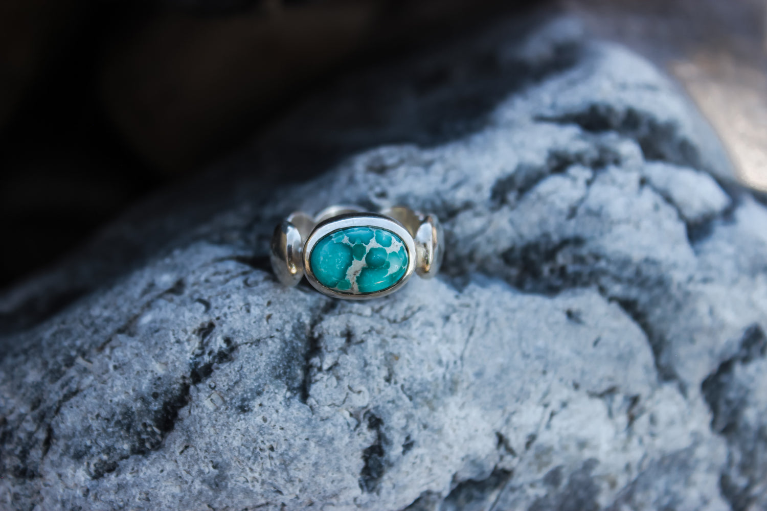 Size 6.25-6.5 Whitewater Turquoise Cloud Ring