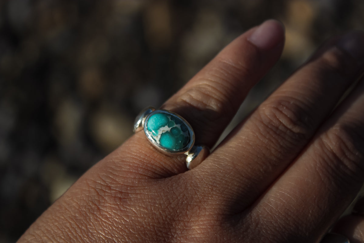 Size 6.25-6.5 Whitewater Turquoise Cloud Ring