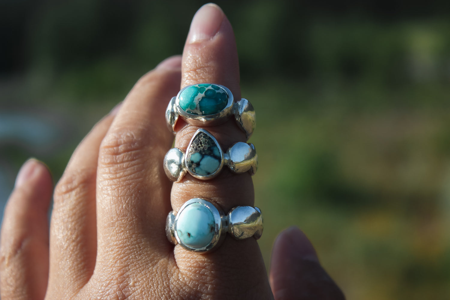 Size 6.25-6.5 Whitewater Turquoise Cloud Ring