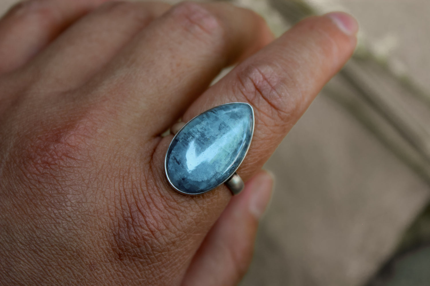 Size 9 Aquamarine Ring