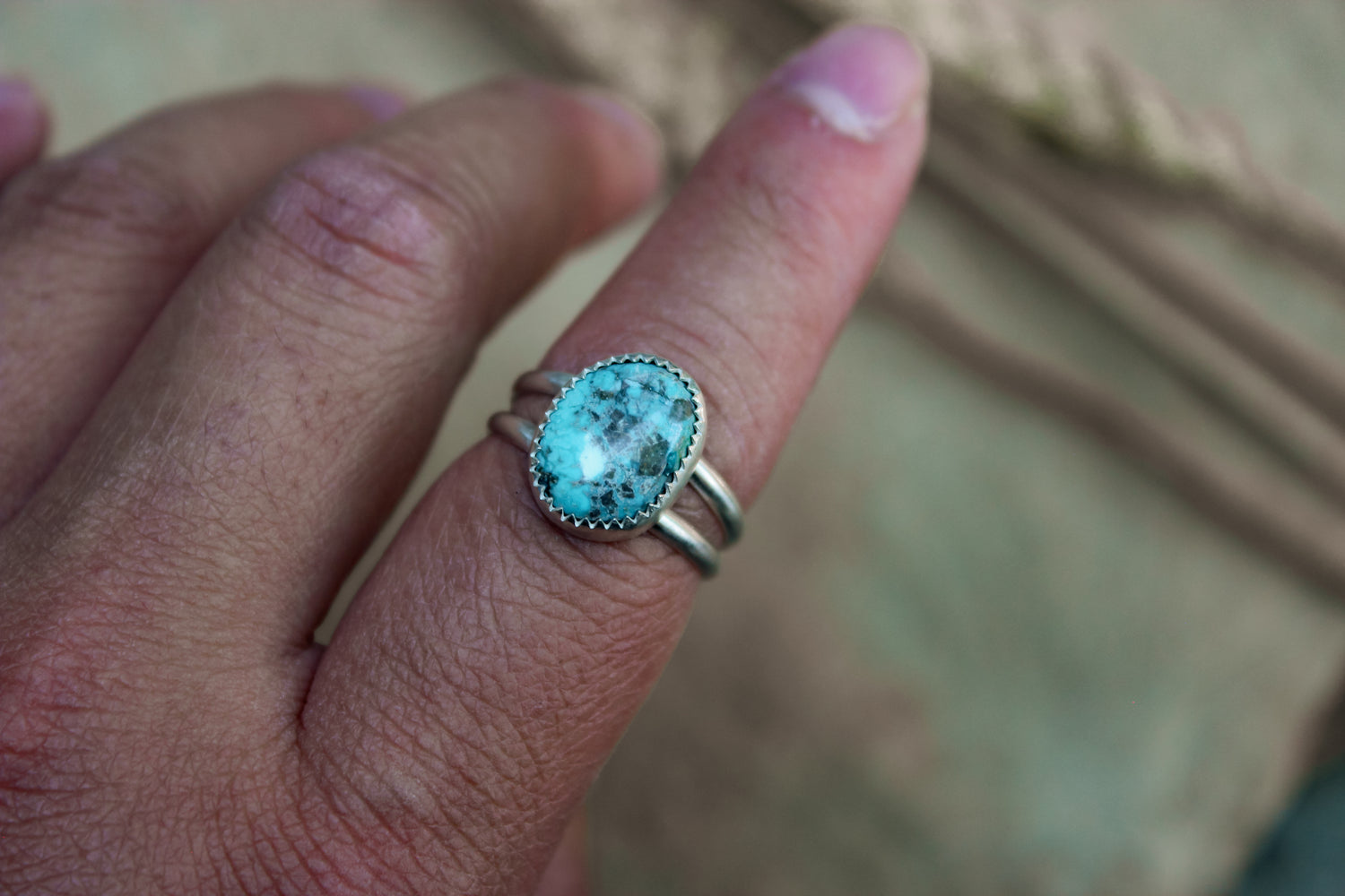 Size 7.25 Turquoise Ring