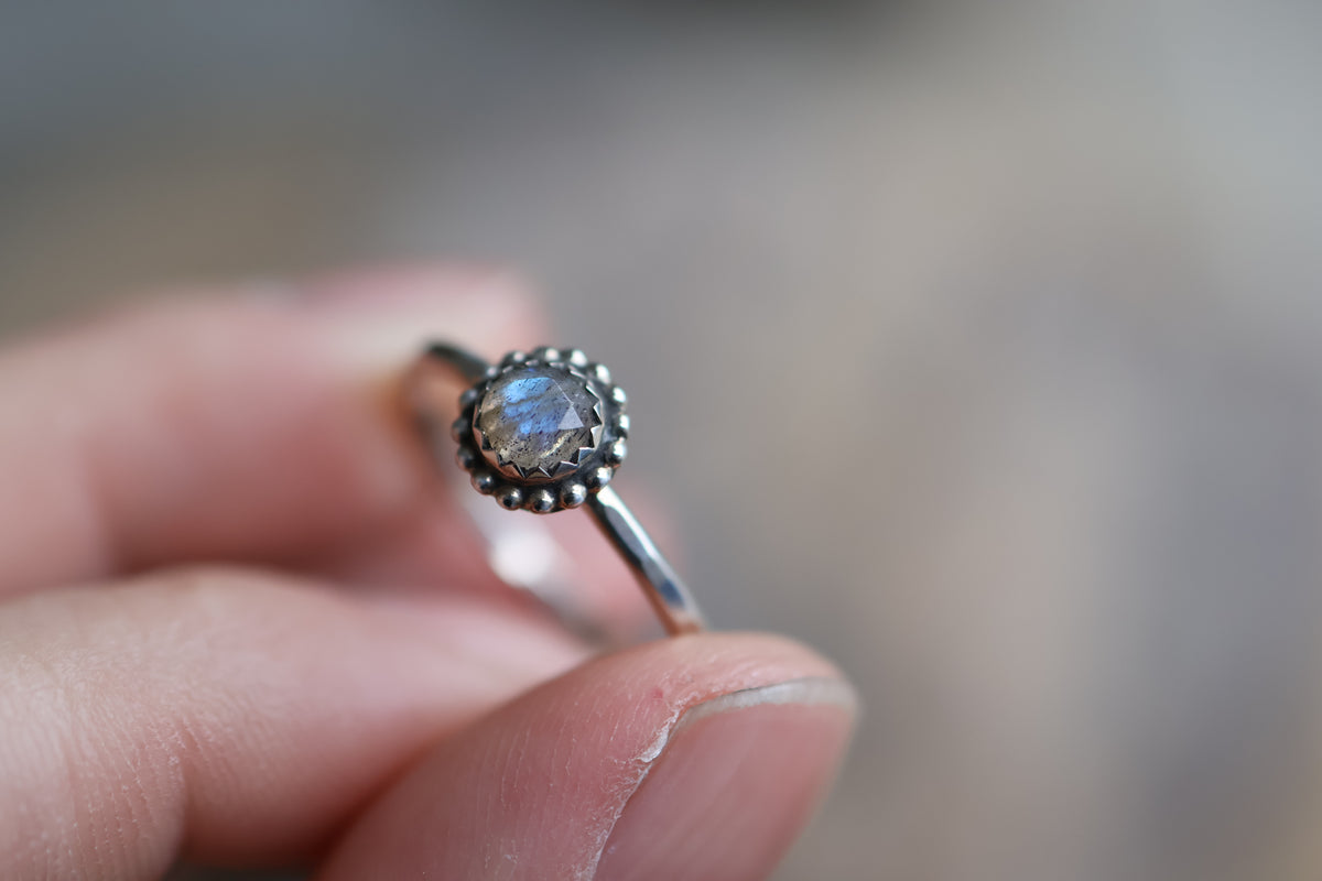 Size 8.75 Labradorite Stacking Ring