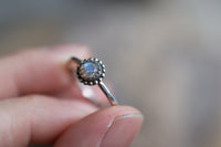 Size 8.75 Labradorite Stacking Ring