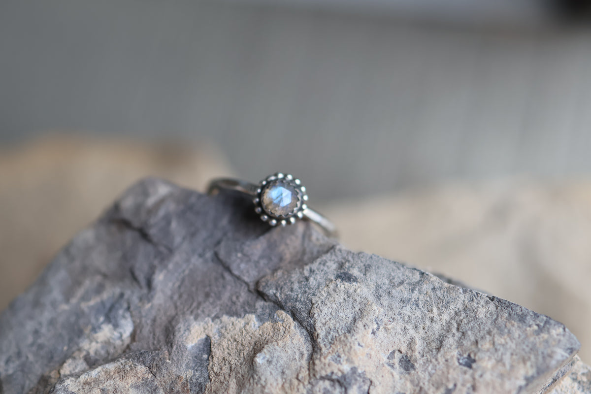 Size 8.75 Labradorite Stacking Ring