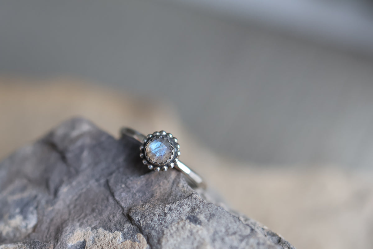 Size 8.75 Labradorite Stacking Ring