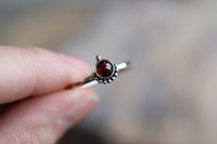 Size 9 Garnet Stacking Ring
