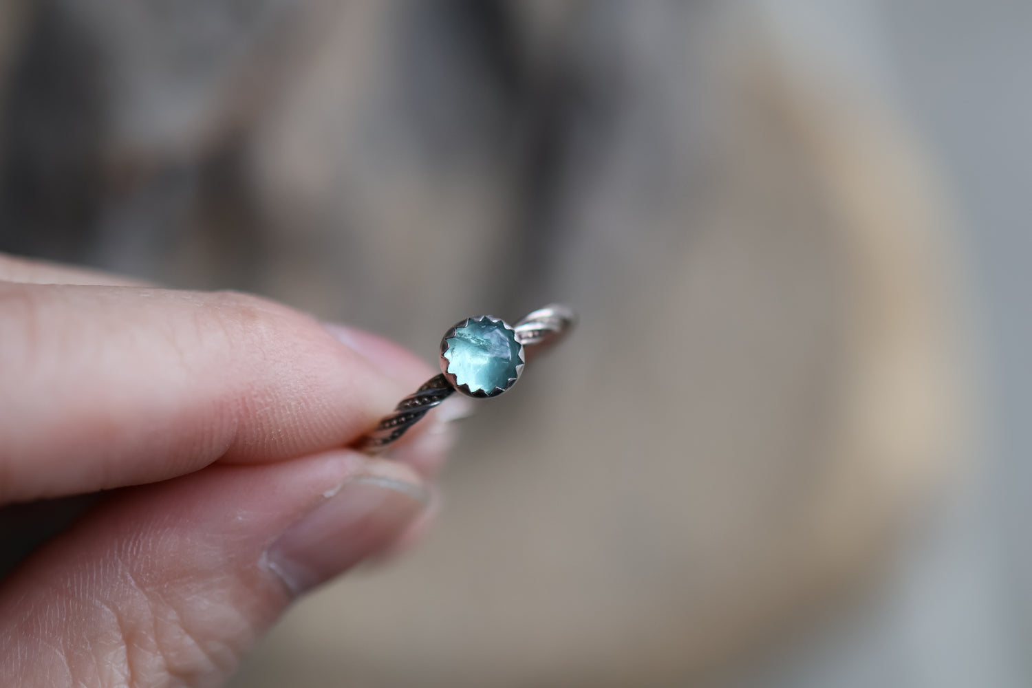 Size 8 Fluorite Stacking Ring