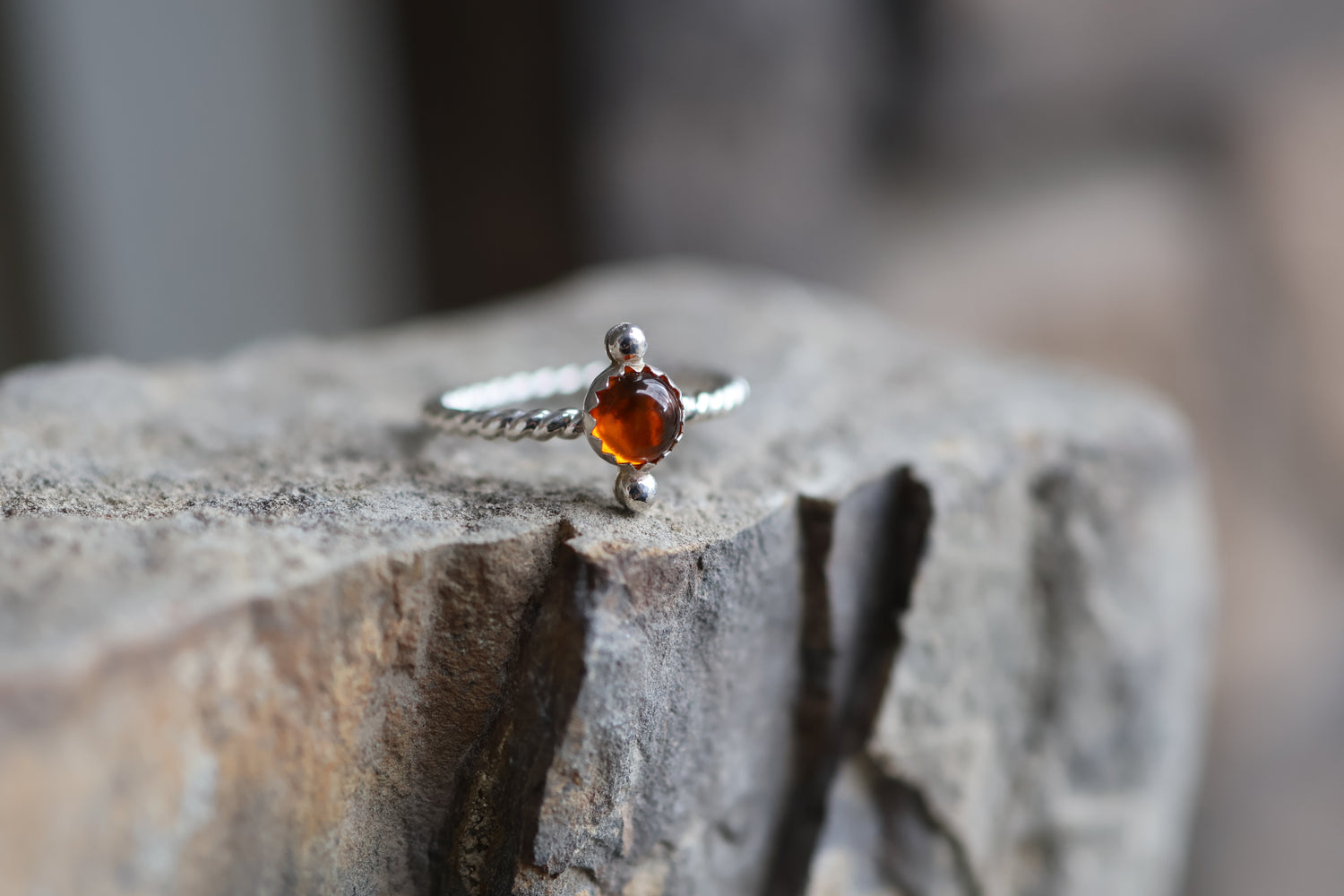 Size 8 Citrine Stacking Ring