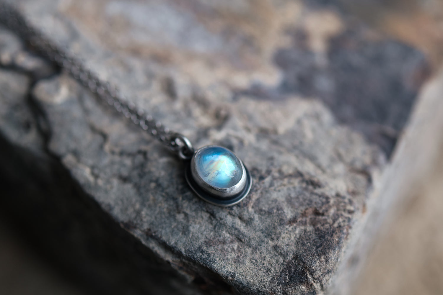 Luna Rainbow Moonstone Charm