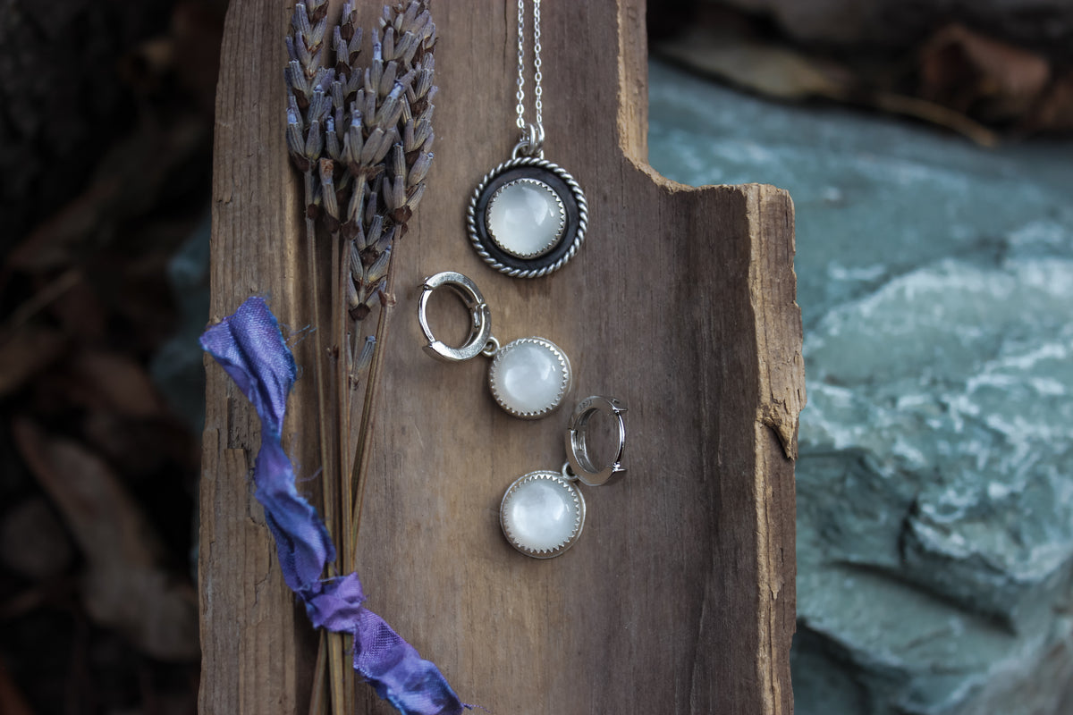 Moonbeam Huggie Hoops