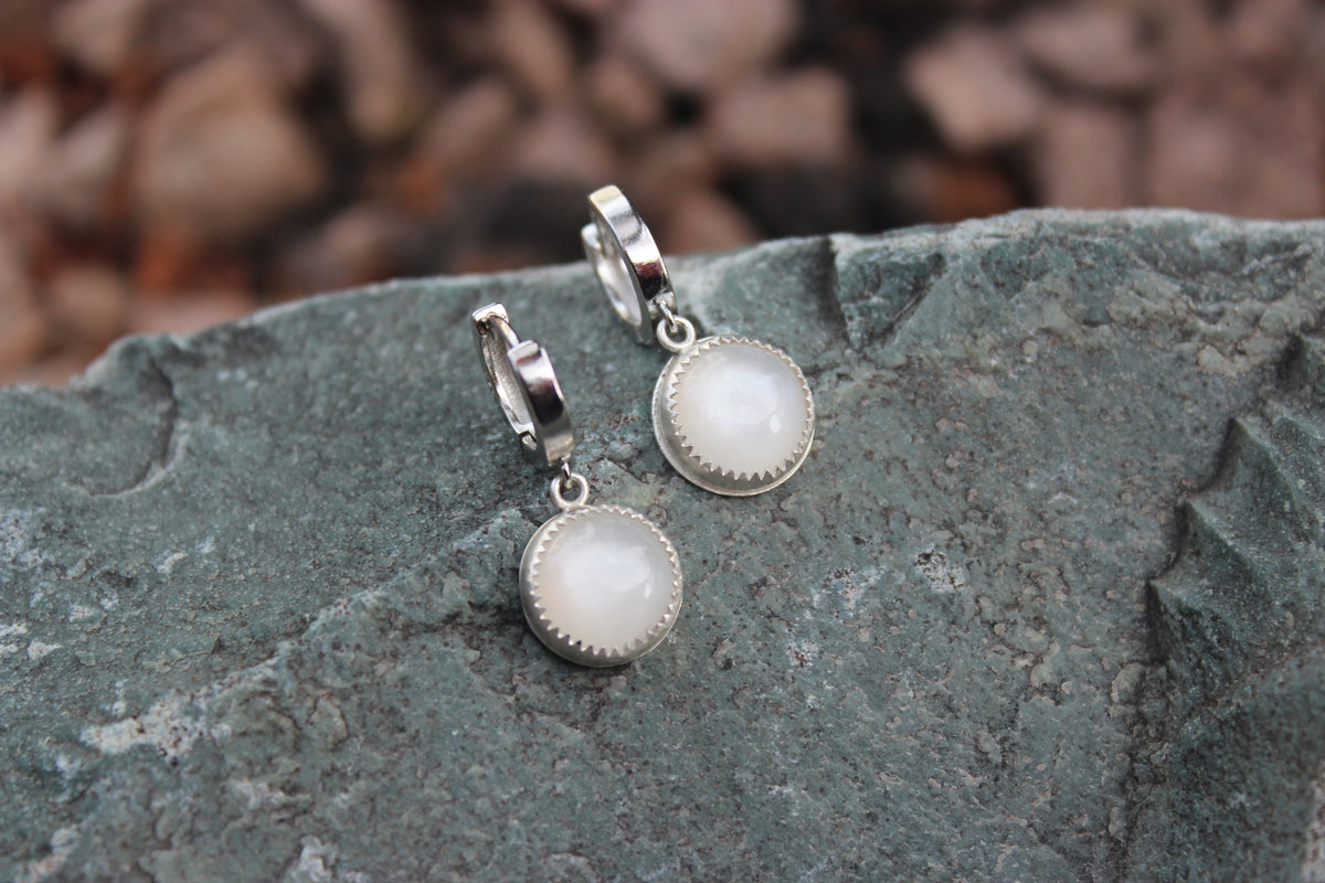 Moonbeam Huggie Hoops