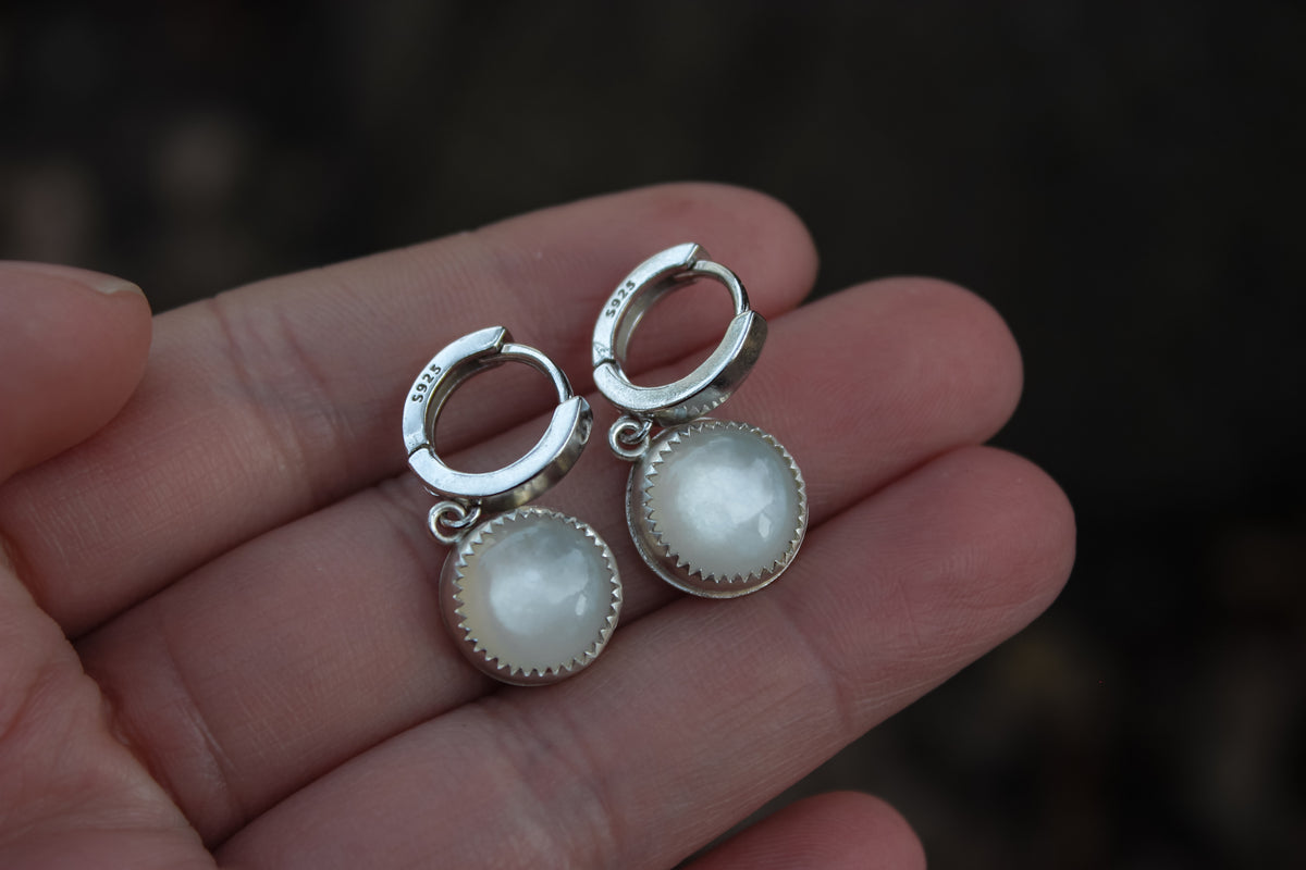 Moonbeam Huggie Hoops