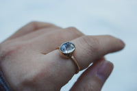 Size 8 Frost Flowers Ring- 14k Gold