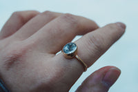 Size 8 Frost Flowers Ring- 14k Gold