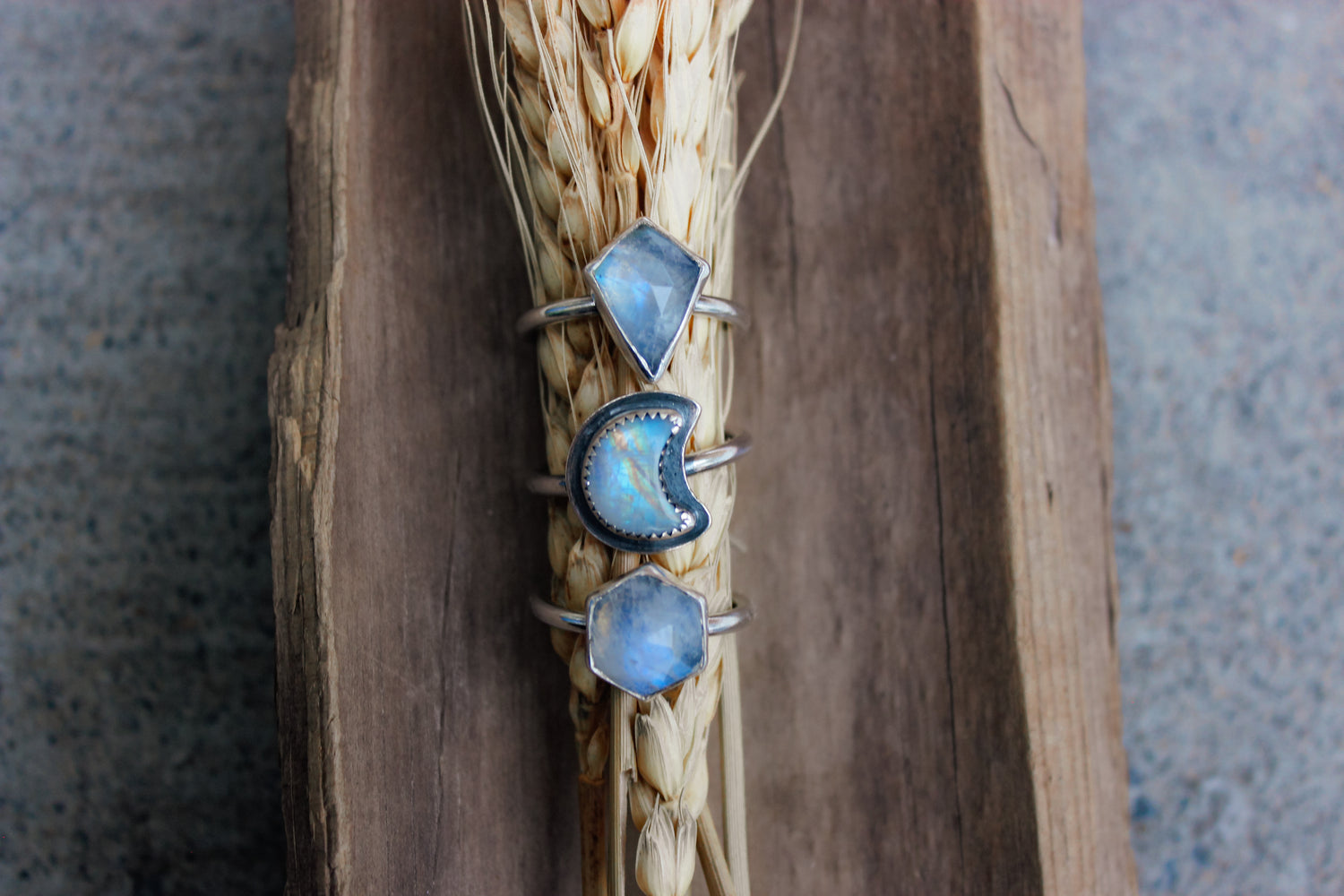 Moonstone Stacking Rings
