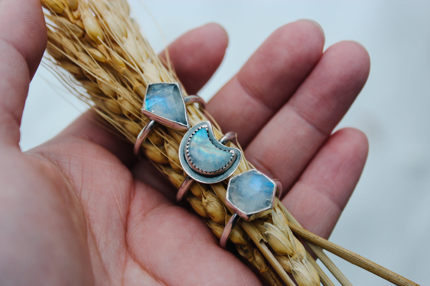 Moonstone Stacking Rings