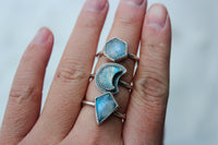 Moonstone Stacking Rings