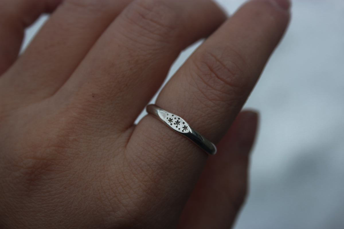 Size 8.5 Mini Star Signet Ring