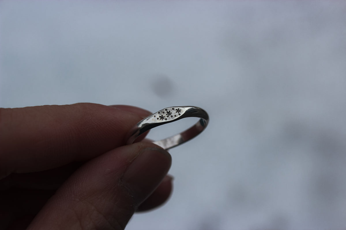 Size 8.5 Mini Star Signet Ring