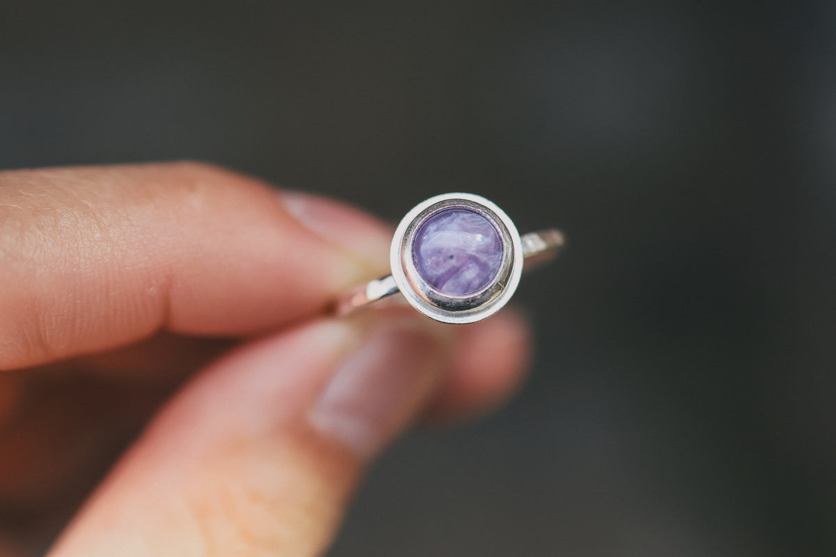 Size 7.5 Purple Pools Ring