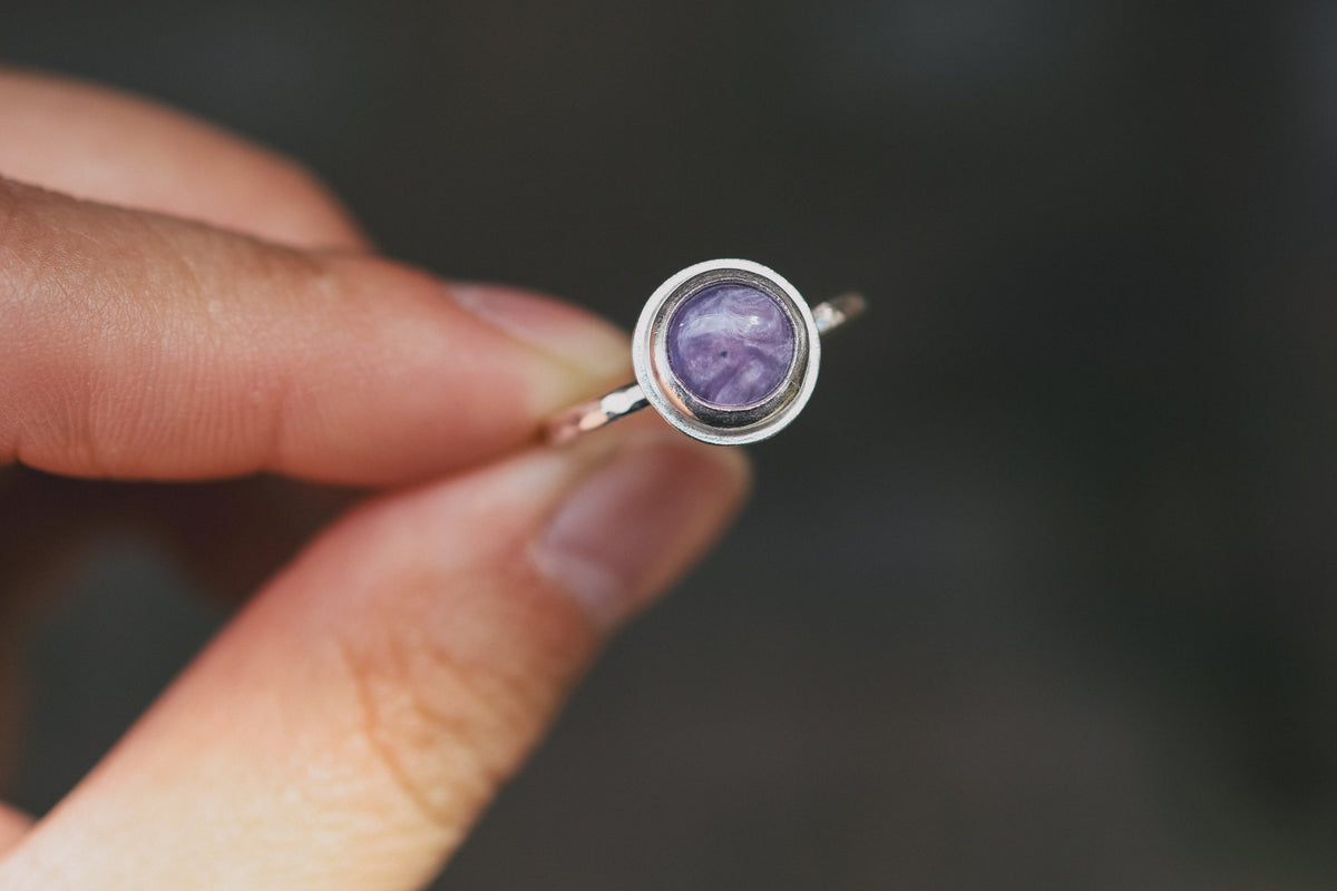 Size 7.5 Purple Pools Ring