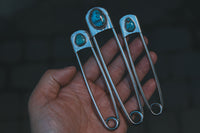 Jumbo Turquoise Safety Pins
