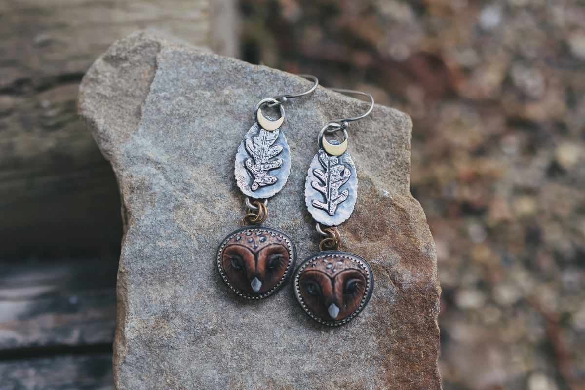 Reserved for Melissa B!- Owl Earrings