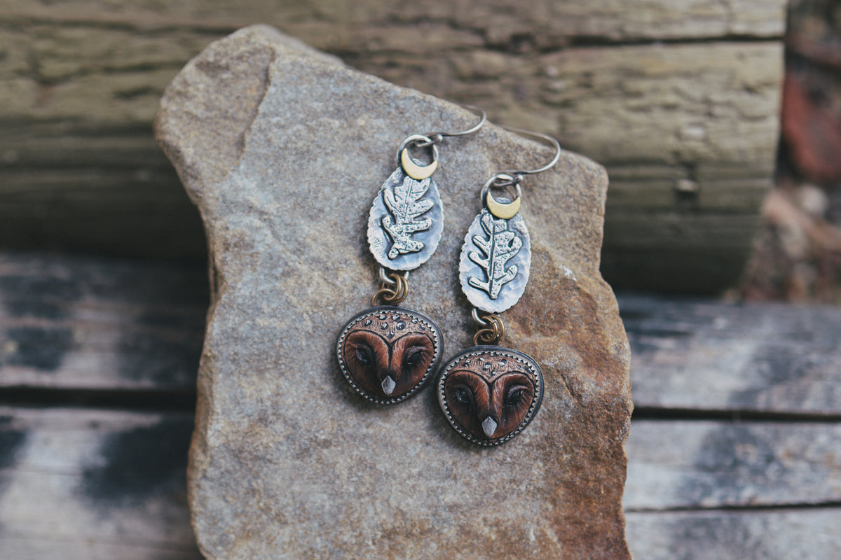 Reserved for Melissa B!- Owl Earrings