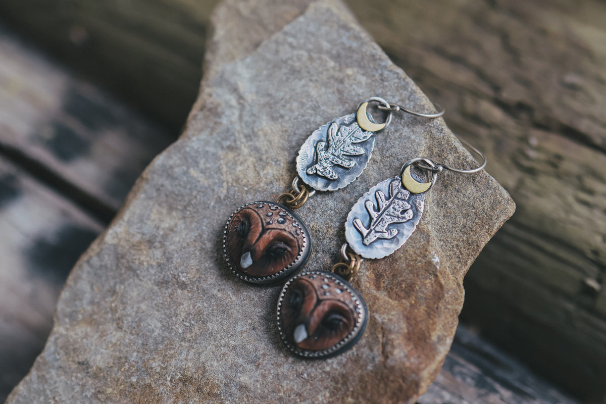 Reserved for Melissa B!- Owl Earrings