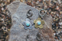 Flower Power Huggie Hoops