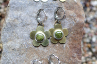 Flower Power Huggie Hoops