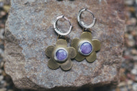 Flower Power Huggie Hoops