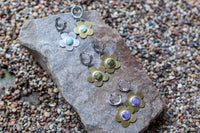 Flower Power Huggie Hoops