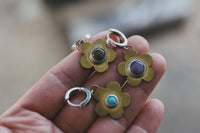 Flower Power Huggie Hoops