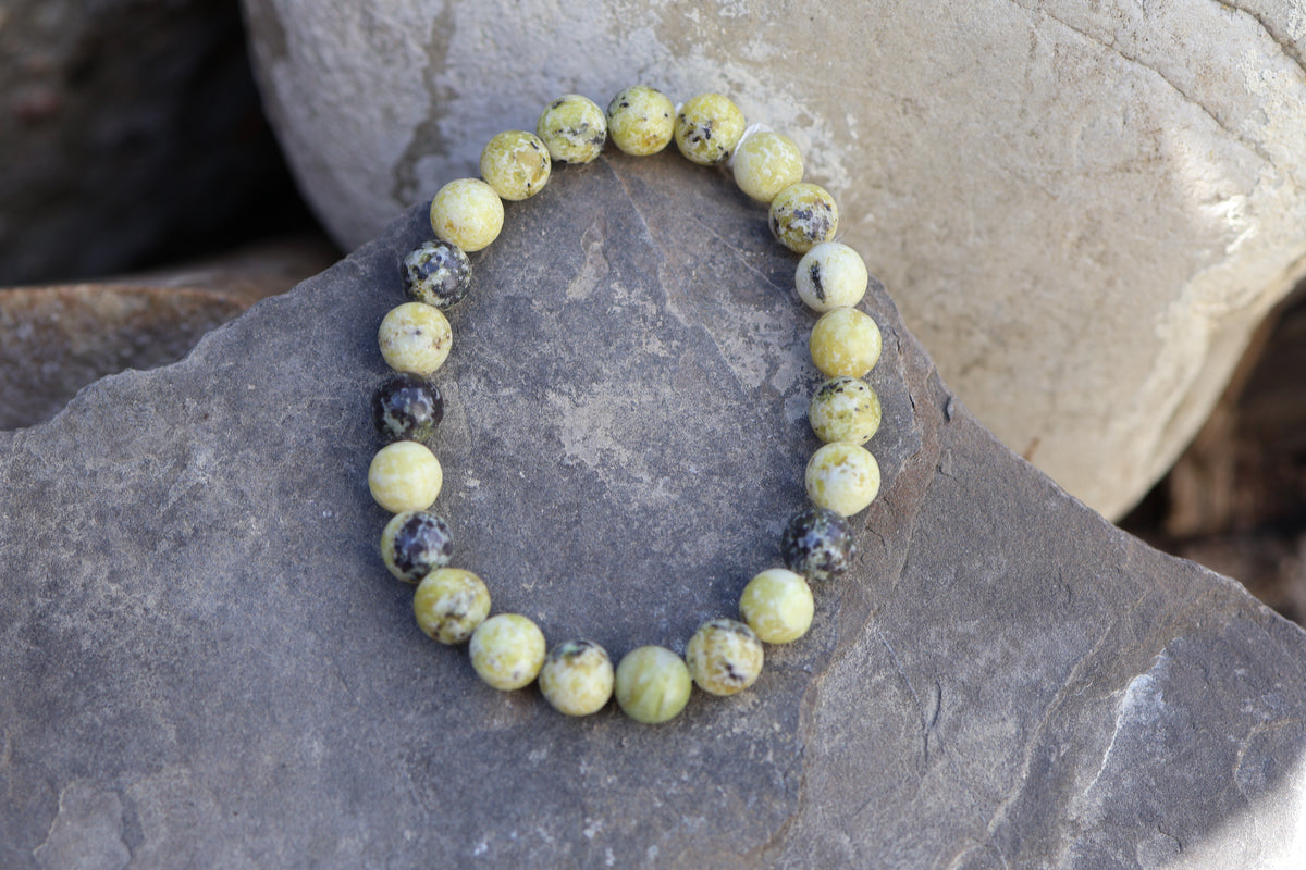 Yellow Serpentine Bead Bracelet