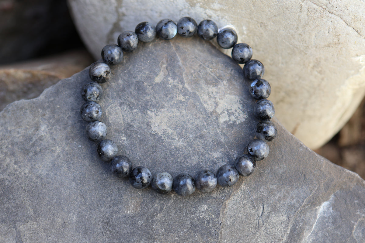 Larvikite Bead Bracelet