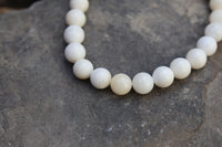 White Quartz Bead Bracelet
