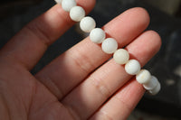 White Quartz Bead Bracelet