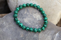 Malachite Style Bead Bracelet
