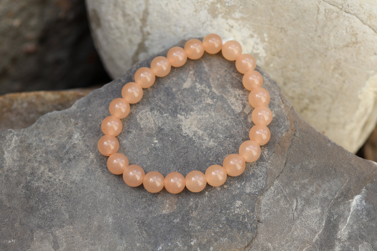 Orange Onyx Bead Bracelet