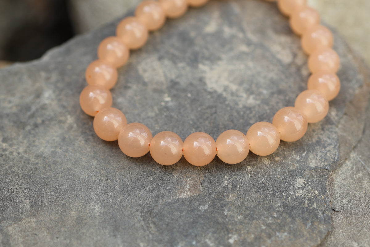 Orange Onyx Bead Bracelet