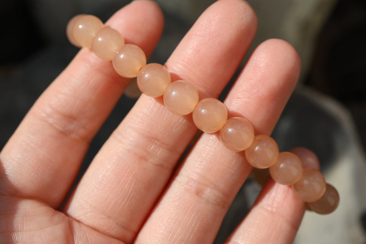 Orange Onyx Bead Bracelet