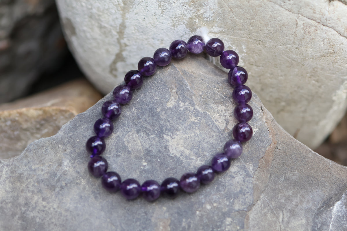 Amethyst Bead Bracelet