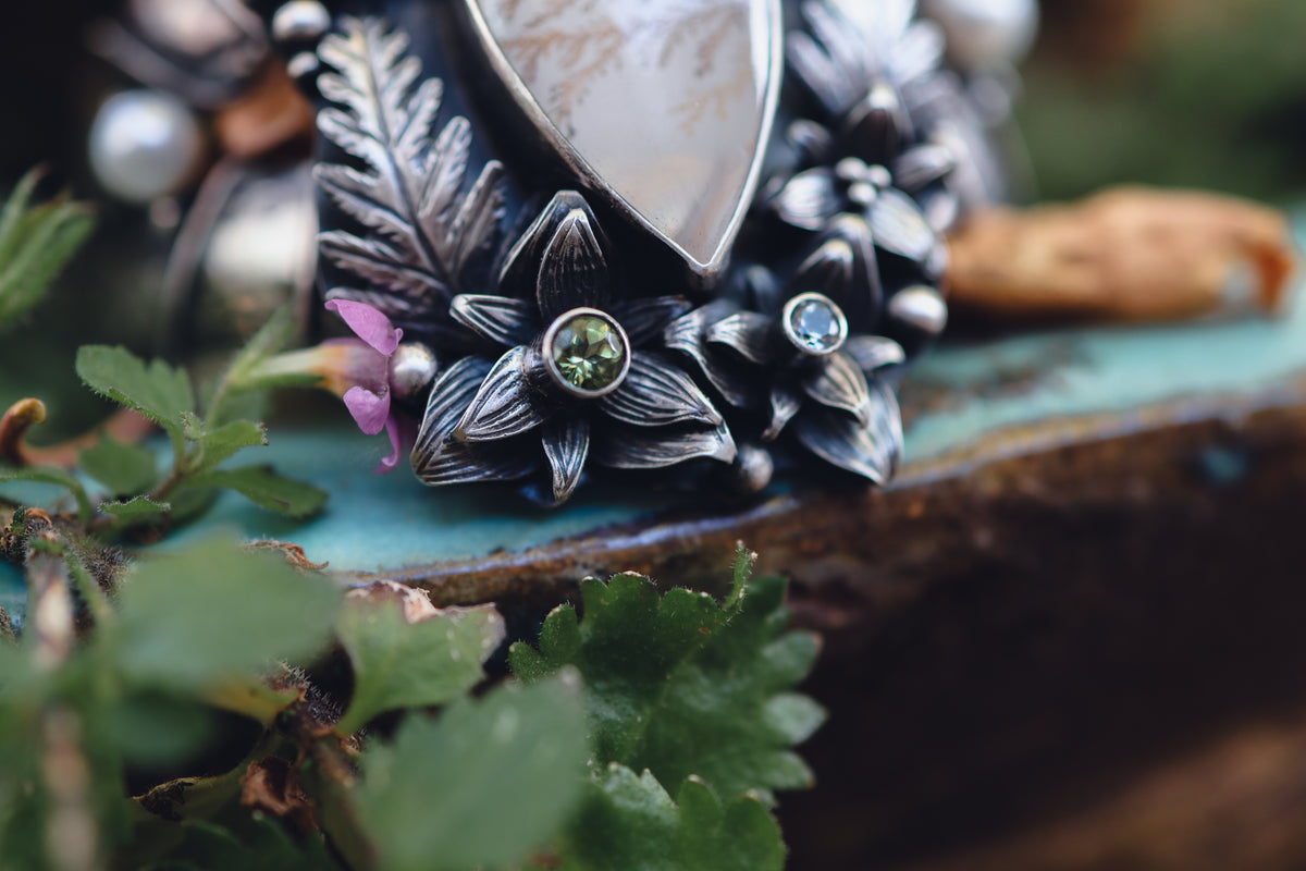 Destash! Dendritic Agate Fern Cuff