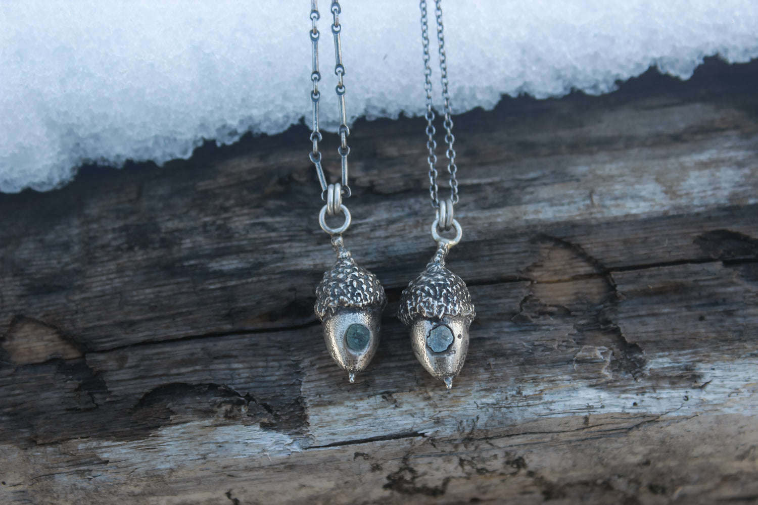 PRE-ORDER Sapphire Seeds Acorn Necklace