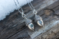 PRE-ORDER Sapphire Seeds Acorn Necklace